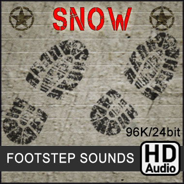 Soldier Footsteps Crouch Walk Run On Snow, With Weapon and Ammo Packs Rattle
